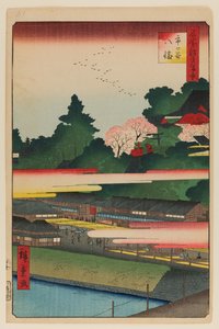 Ichigaya Hachiman helgedom av Ando or Utagawa Hiroshige