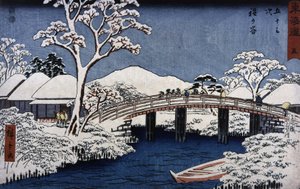 Japan sleep an ds cape vid Hiroshige teje åsen (Hiroshige Utagawa) av Ando or Utagawa Hiroshige