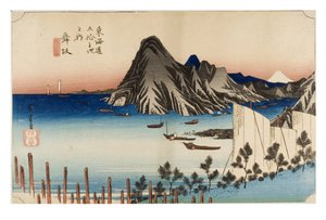Maisaka: View of Imagiri från serien The Fifty-three Stations of the Tokaido, ca 1831-1834 (träsnitt på papper) av Ando or Utagawa Hiroshige