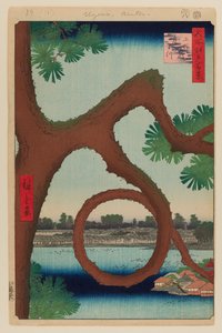 Moon Pine, Ueno av Ando or Utagawa Hiroshige
