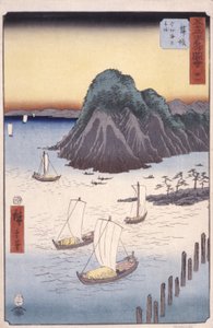 Station 31, Maisaka (trätryck i färg) av Ando or Utagawa Hiroshige
