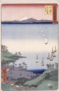 Station 32, Arai (trätryck i färg) av Ando or Utagawa Hiroshige