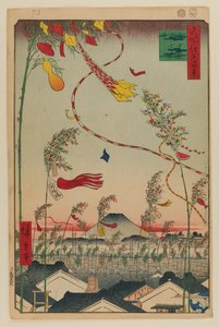 Den blomstrande staden, Tanabata-festivalen av Ando or Utagawa Hiroshige