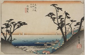 Utsikt över Shiomizaka av Ando or Utagawa Hiroshige