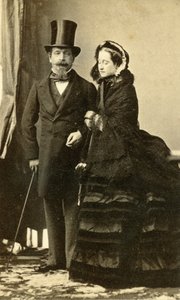 Kejsar Napoléon III och kejsarinnan Eugénie av Andre Adolphe Eugene Disderi