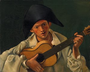 Harlekinbyst med gitarr av Andre Derain