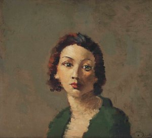 Den rödhåriga i den gröna bodyn av Andre Derain