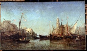 Vy över Martigues av André Maglione