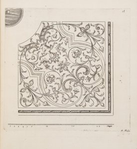 Design för Parterre, från Theatre des Plans et Jardinages, pub.1652 (gravyr) av André Mollet