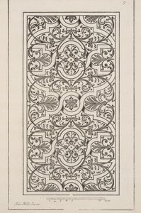 Design för Parterre, från Theatre des Plans et Jardinages, pub.1652 (gravyr) av André Mollet