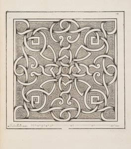 Design för Parterre, från Theatre des Plans et Jardinages, pub.1652 av André Mollet