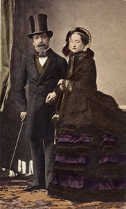Napoleon III och kejsarinnan Eugenie av Disderi (1819-1889) - cirka 1865 - Digital färgläggning