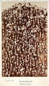 Personalities of the Second Empire, ca 1860 (sepiafotomontage) av Andre Adolphe Eugene Disderi