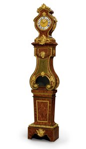Regence quarter slående regulator, urverket av Thuret, c.1720 (ormolu-monterad, Boulle-mässing inlagt blåtonat horn & kingwood) (se även 469018)