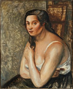 Sittande kvinna i skjorta. av Andre Derain