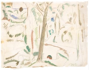 Utan titel (studie till The Turning Road), ca 1906 (grafit  akvarell på papper) av Andre Derain
