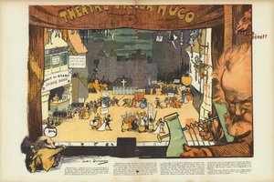 Hundraårsminnet av Victor Hugos födelse, illustration för Le Rire