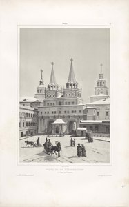 Uppståndelsesporten i Moskva, 1839 av Andre Durand
