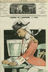 Absinthe hour, illustration av en dikt av Gill. Omslag i "" L
