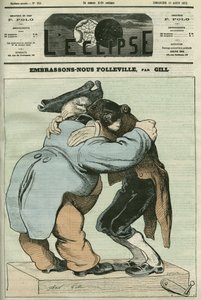 Tecknad "We Kiss Folleville", vaudeville av Eugene Labiche (1815-1888) och Auguste Lefranc (1814-1878). Omslag i "" L