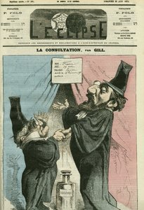Tecknad av Adolphe Thiers (1797-1877) och Leon Gambetta (1838-1882), franska politiker. Omslag i "" L
