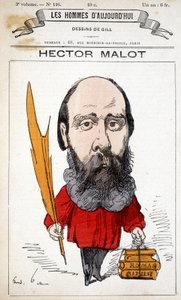 Tecknad av Hector Malot, fransk författare (1830-1907) - av Gill, i "" Les Hommes d
