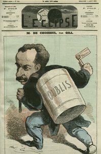 Tecknad av Horace av Choiseul-Praslin (Choiseul Praslin av Andre Gill