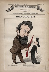 Tecknad serie av Charles Beauquier fransk politiker 1833 - 1916 från 