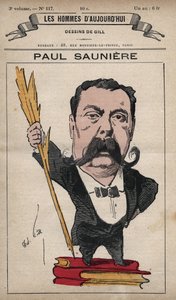Tecknad film av Paul Sauniere (1827-1894) från "Les Hommes d