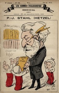 Tecknad film av Pierre Jules Hetzel från 