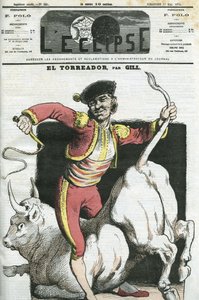 Tecknad film av en Torreador. Omslag i "" L