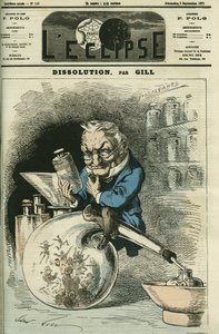 Upplösning, Adolphe Thiers (1797-1877), historiker och republikens president. Omslag i "" L