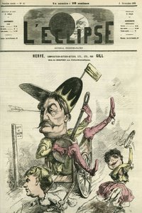 Florimond Ronger dit Herve (1825-1892), fransk kompositör, författare, skådespelare, spelar rollen som Chilperic på Theatre des Folies-Dramatiques. Omslag i "" L