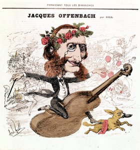 Jacques Offenbach (1819 - 1880), tecknad serie av Gill av Andre Gill