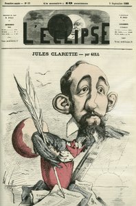 Jules Claretie (1840-1913), fransk romanförfattare, dramatiker och kritiker. Omslag i "" L