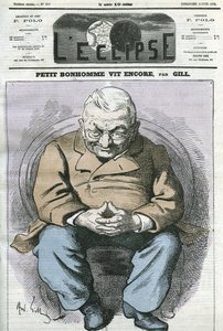 Lilla mannen lever fortfarande, tecknad av Adolphe Thiers (1797-1877), fransk statsman. Omslag i "" L