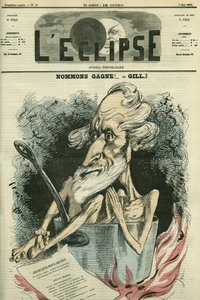 Namn Gagne, illustration av en kandidat i ett val. Omslag i "" L