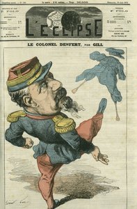 Pierre Philippe Denfert-Rochereau (Denfert Rochereau) (1823-1878), fransk soldat och politiker. Omslag i "" The Eclipse"" av Gill, 16 juni av Andre Gill