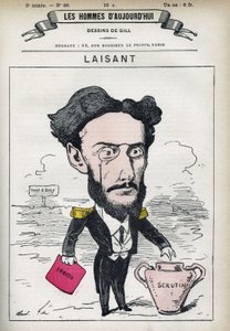 Porträtt av Charles-Ange Laisant (1841-1893), fransk vetenskapsman och politiker. Tecknad av Gill, Paris. av Andre Gill