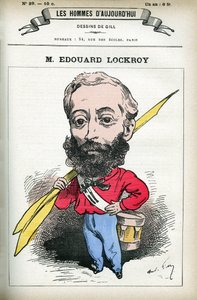 Porträtt av Edouard Lockroy (1838-1913), fransk politiker. Tecknad av Gill, i "Les Homme d