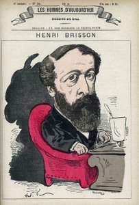 Porträtt av Eugene Henri Brisson (1835-1912), fransk advokat, journalist och politiker. Tecknad av Gill, Paris. av Andre Gill