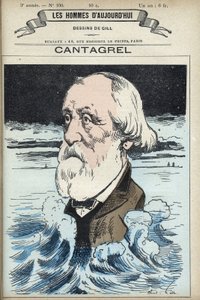 Porträtt av Felix Francois Jean Cantagrel (1810-1887), brevman, kommunalråd och deputerad i Paris. Tecknad av Gill, Paris. av Andre Gill