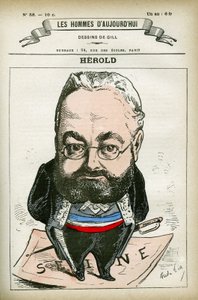 Porträtt av Ferdinand Herold (1828-1882), fransk politiker. Karikatyr av Gill, Paris. av Andre Gill