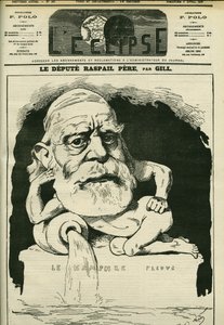 Porträtt av Francois-Vincent Raspail (1794-1878), fransk kemist, läkare och politiker. Omslag i "" L
