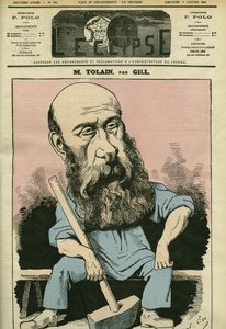 Porträtt av Henri Louis Tolain (1828-1897), fransk gravör och politiker. Omslag i "" L