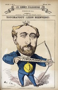 Porträtt av Leon Bienvenu dit Touchatout (1835-1911), fransk journalist och författare till "L