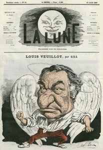 Porträtt av Louis Veuillot (1813-1883), fransk journalist och bokstäver. Tecknad av Gill, i "The Moon", 21 april av Andre Gill