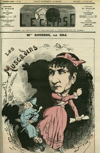 Porträtt av Roselia Rousseil, en fransk sångerska, hon spelade Comedie Francaise. Omslag i "" L