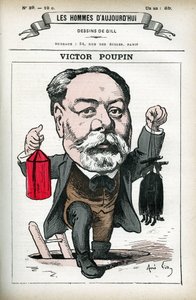 Porträtt av Victor Poupin (1838-1906), fransk politiker. Tecknad av Gill, i "Les Homme d
