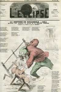 Rocamels hyra, annons för "La Petite Presse". Omslag i "" L